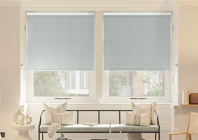 Chevron Stripe, Oslo Blue - Twist&Fit Roller Blind - Image 3